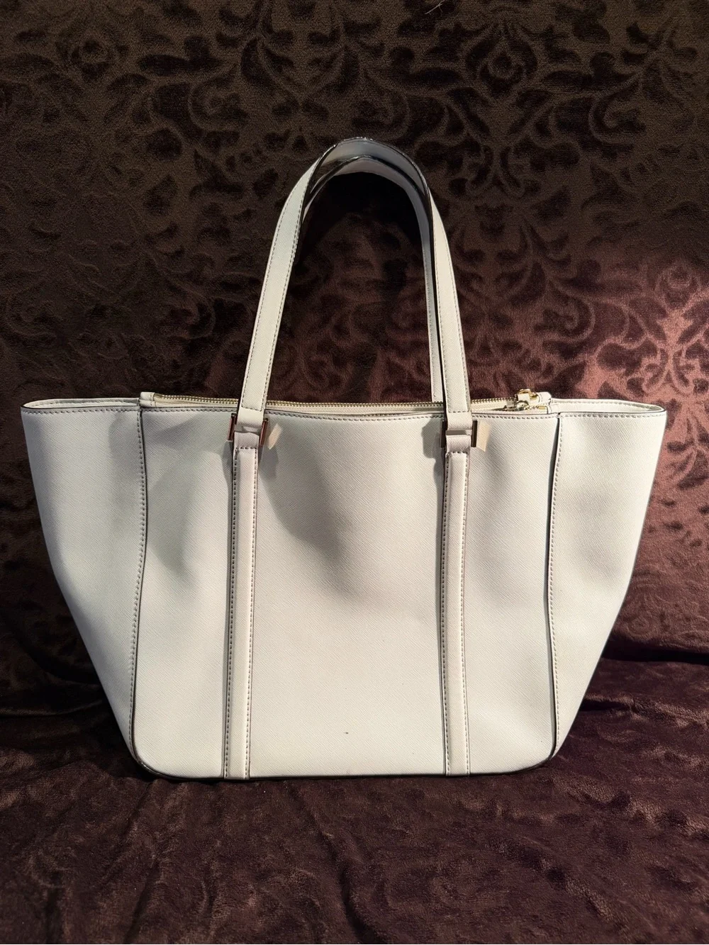 White Kate Spade New York Newbury Lane Leather Large Tote